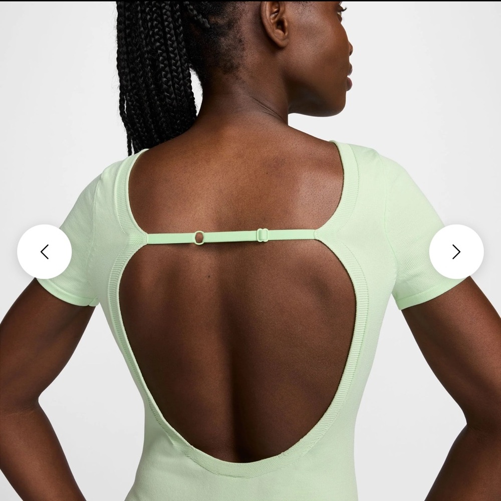 NWT NIKE CHILL KNIT BODYSUIT GREEN STRETCH LARGE - Picture 3 of 5